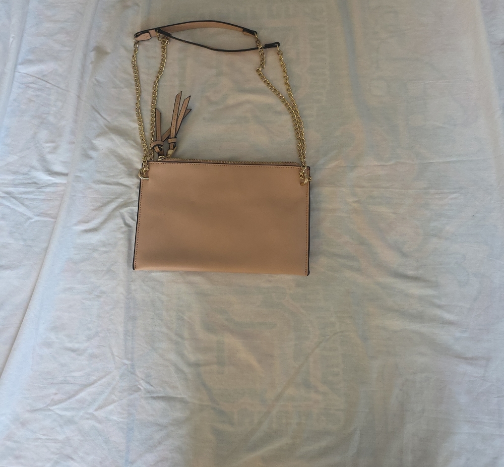 Mango Blush Pink Chain-Strap Crossbody Bag